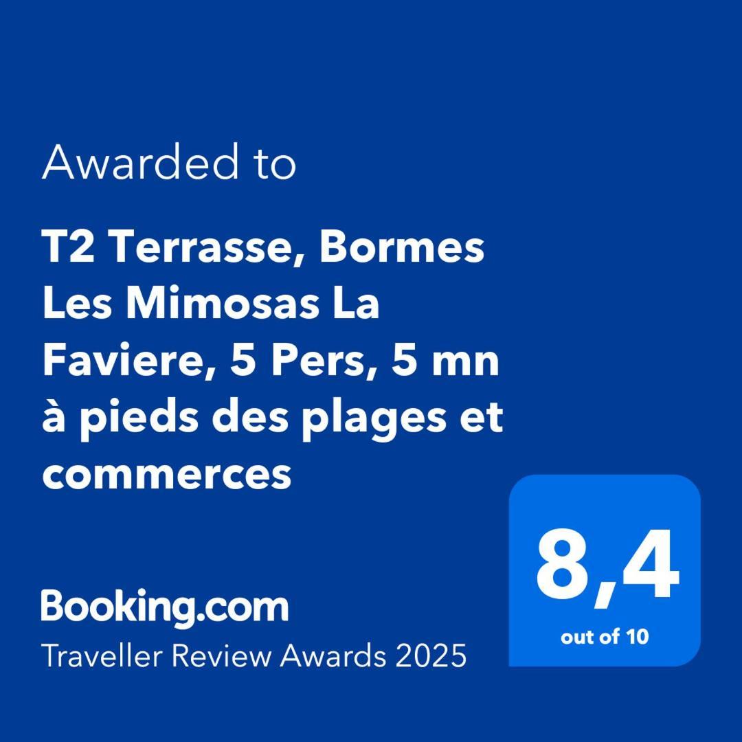 T2 Terrasse, Bormes Les Mimosas La Faviere, 5 Pers, 5 Mn A Pieds Des Plages Et Commerces Exterior foto